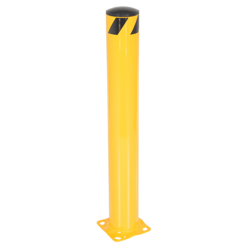 Steel Pipe Safety Bollard 42 In. x 5-1/2 In. - Base Plate Mounted