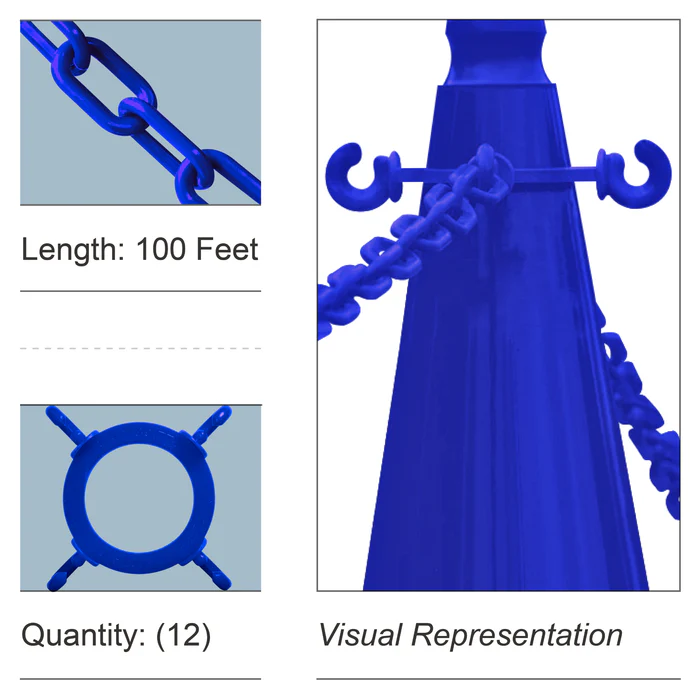 Cone Chain Connector Kit with Plastic Chain