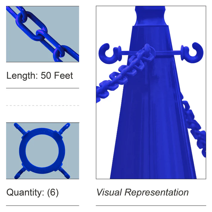 Cone Chain Connector Kit with Plastic Chain