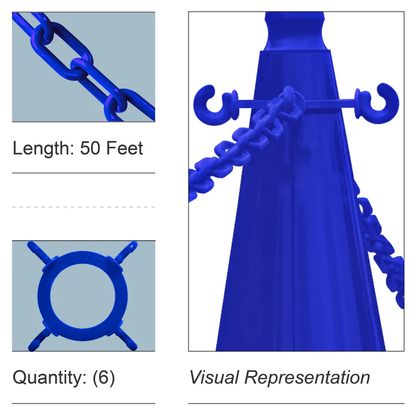Cone Chain Connector Kit with Plastic Chain