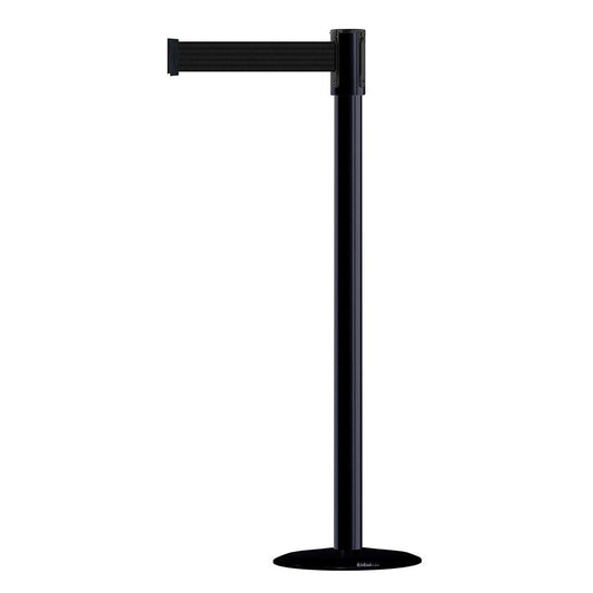Indoor Personnel Guidance Barriers - Steel Posts w/ Base & Belt