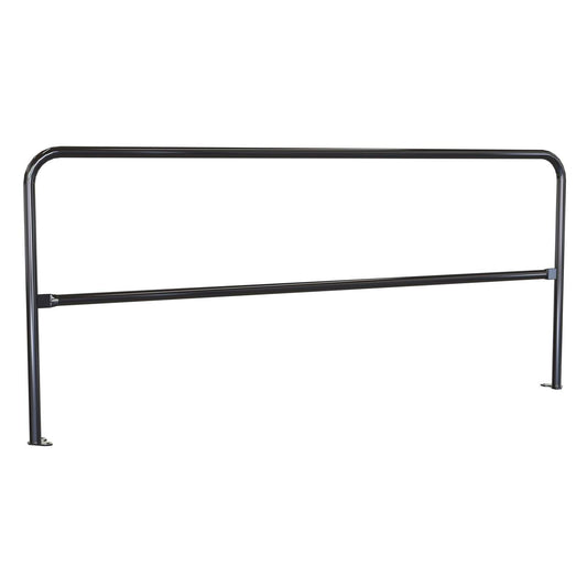 Steel Pipe Safety Railing with Welded Baseplate 8 Ft.