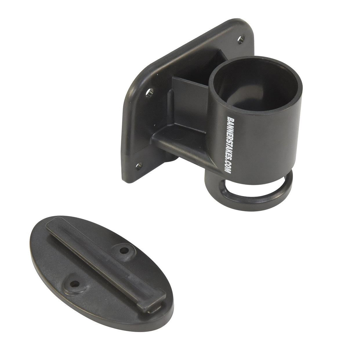 Plastic Web Barrier Wall Mount Kit Black