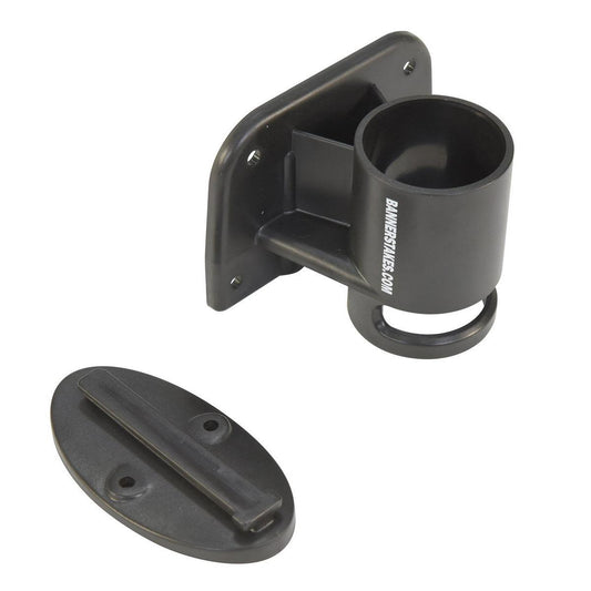 Plastic Web Barrier Wall Mount Kit Black