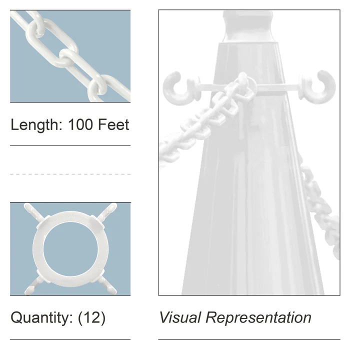 Cone Chain Connector Kit with Plastic Chain
