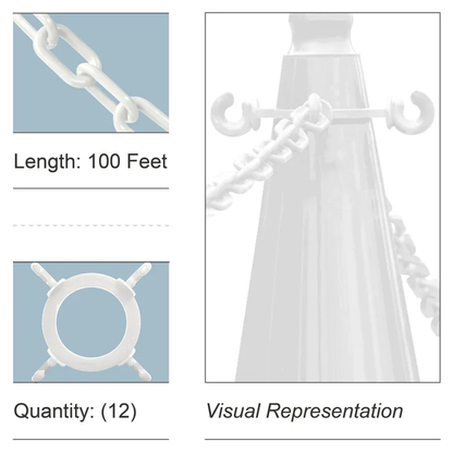 Cone Chain Connector Kit with Plastic Chain