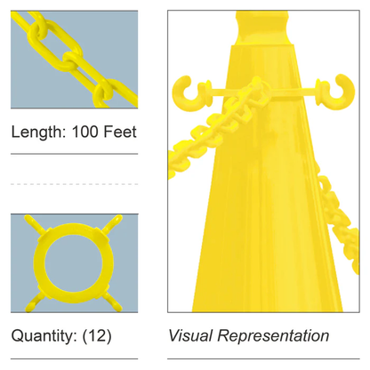 Cone Chain Connector Kit with Plastic Chain