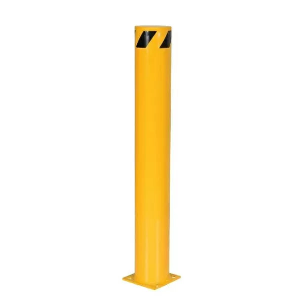 6-5/8" OD Surface-Mount Steel Safety Bollard – Yellow, 36", 42" or 48" H