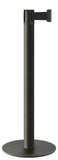 Wrinkle Black Finish Black Belt 14.5" Slim Modern Contempo Retractable Belt Stanchion