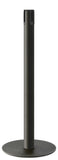 Wrinkle Black Finish No Belt 14.5" Slim Modern Contempo Retractable Belt Stanchion