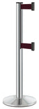 Chrome ADA Compliant Double-Belted Stanchion