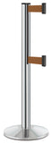 Chrome ADA Compliant Double-Belted Stanchion