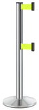 Chrome ADA Compliant Double-Belted Stanchion