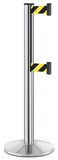 Chrome ADA Compliant Double-Belted Stanchion