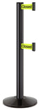 Gloss Black ADA Compliant Double-Belted Stanchion