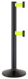 Gloss Black ADA Compliant Double-Belted Stanchion