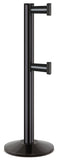 Gloss Black ADA Compliant Double-Belted Stanchion