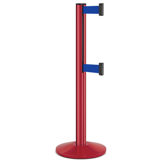 Torch Red ADA Compliant Double-Belted Stanchion