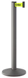 Wrinkle Charcoal Caution-Please Do Not Enter Beltrac 3000 7 Feet premium stanchion