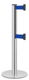 Chrome ADA Compliant Double-Belted Stanchion