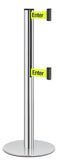 Chrome ADA Compliant Double-Belted Stanchion