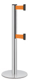 Chrome ADA Compliant Double-Belted Stanchion