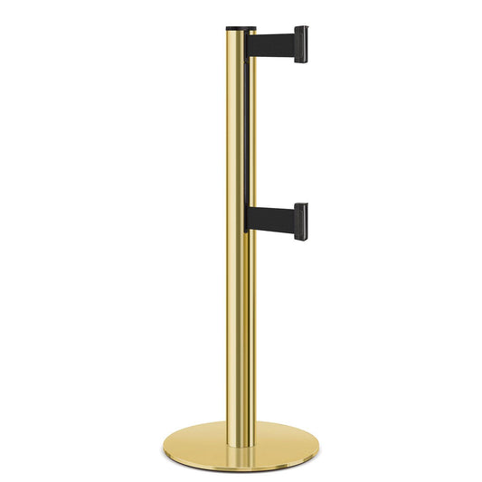 Gold ADA Compliant Double-Belted Stanchion
