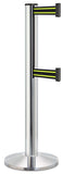 Chrome ADA Compliant Double-Belted Stanchion