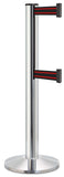 Chrome ADA Compliant Double-Belted Stanchion