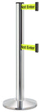 Chrome ADA Compliant Double-Belted Stanchion