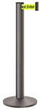 Wrinkle Charcoal Caution-Please Do Not Enter Beltrac 3000 13 Feet premium stanchion