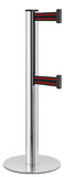 Chrome ADA Compliant Double-Belted Stanchion