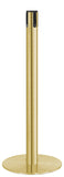 Satin Gold Finish No Belt 14.5" Slim Modern Contempo Retractable Belt Stanchion