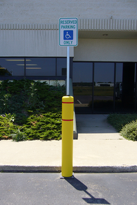 52" BollardFlex with 8' Signpost for Asphalt Installation