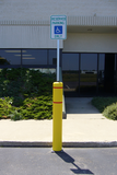 52" BollardFlex with 8' Signpost for Asphalt Installation