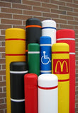 8" Bollard Covers with Reflective Tape