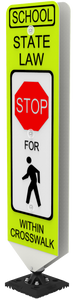 In-Street Pedestrian or Yield Crosswalk Sign