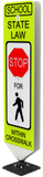 In-Street Pedestrian or Yield Crosswalk Sign