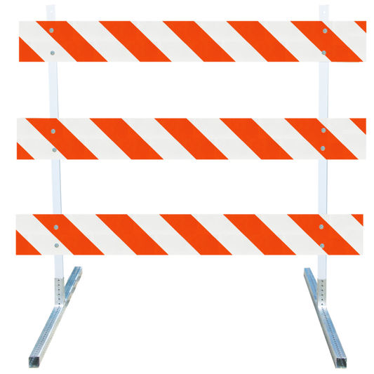 Type III Plastic Power Post with Multiple Feet Barricade