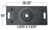 Type III Plastic Power Post with Volcano Rubber Base