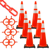 36" Traffic Cones & Chain Kit