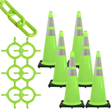 28" Traffic Cones & Chain Kit