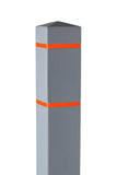 6" Square Bollard Covers with Reflective Tape