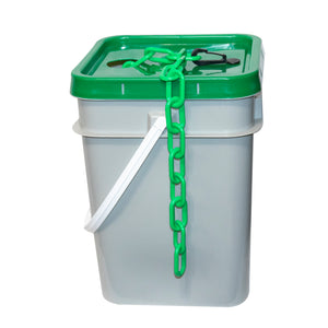 2" Heavy Duty Plastic Chain in a pail