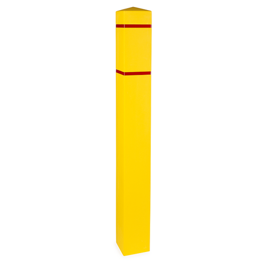 6" Square Bollard Covers with Reflective Tape